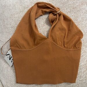 Zara Cinnamon Halter Top